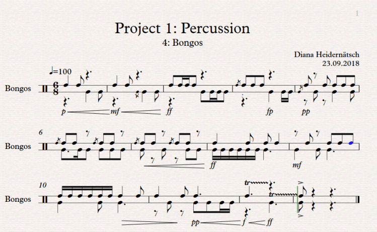 Project 1 Perrcussion Solo 4 Bongos Screenshot