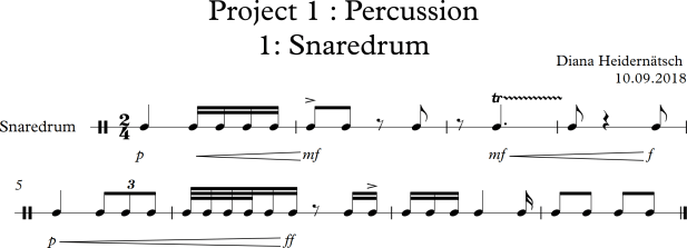 Project 1 Percussion Solo 1 Snare Drum Screenshot