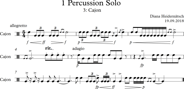 Project 1 Percussion Solo 3 Cajon Screenshot
