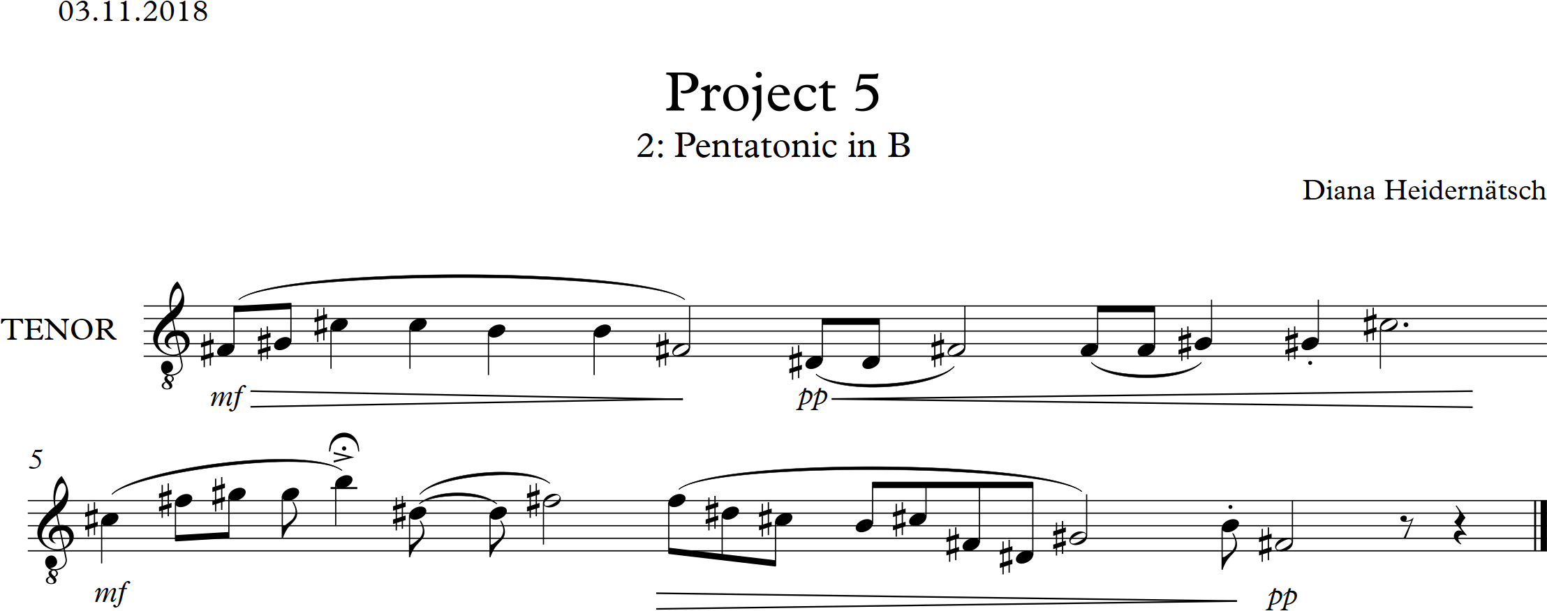 Project 5 2 Pentatonic in B Screenshot