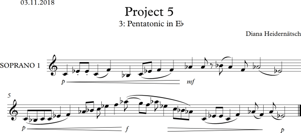 Project 5 3 pentatonic in Es Screenshot