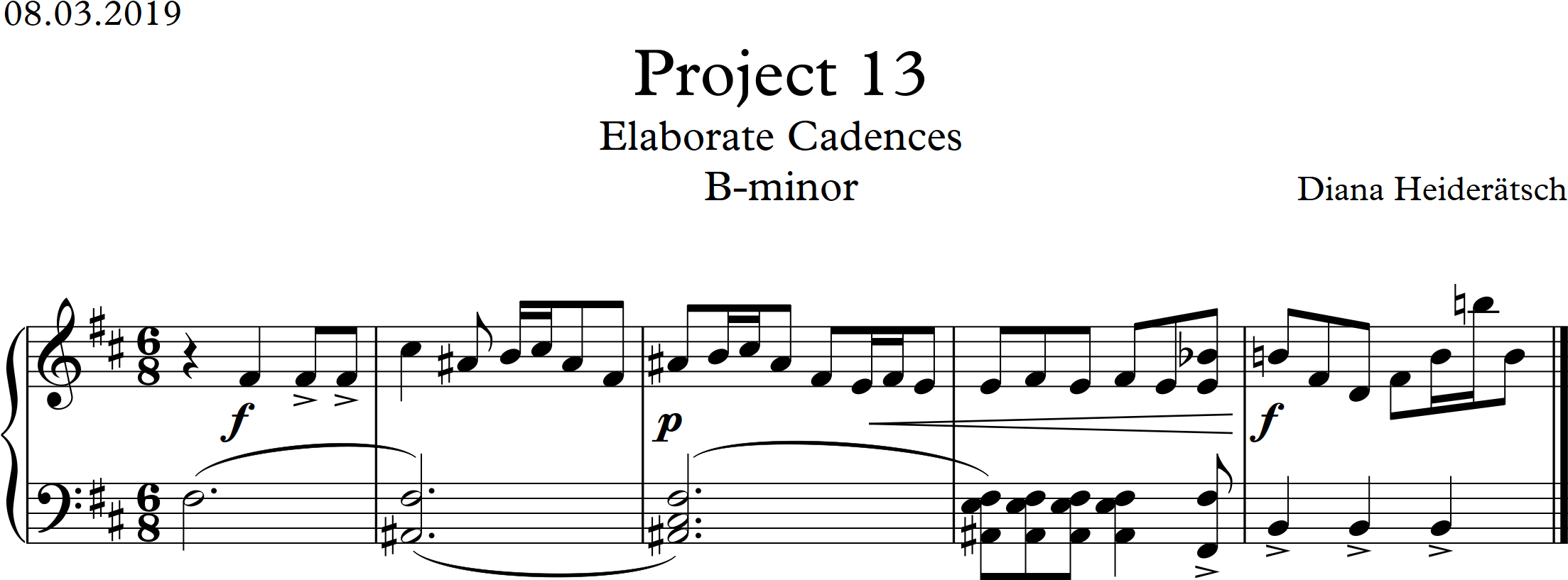 Project 13 B minor screen