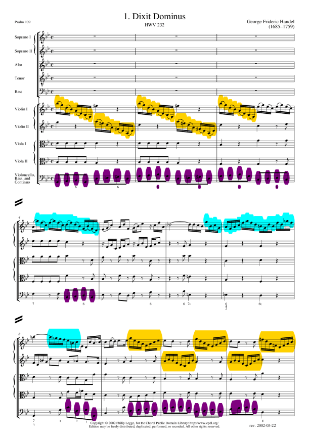 Dixit dominus markiert02