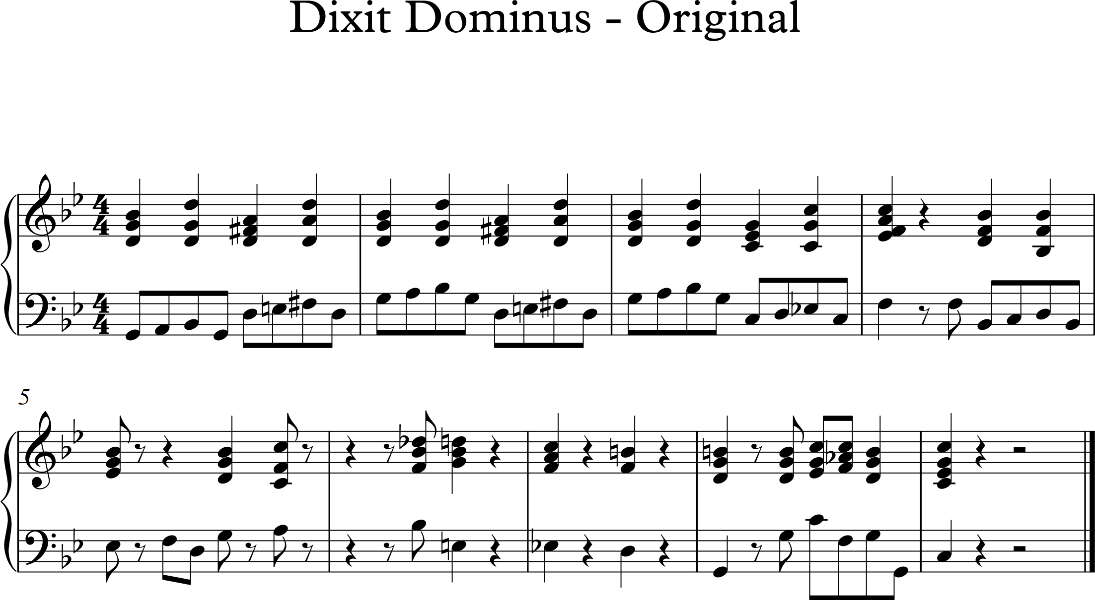 dixit dominus original