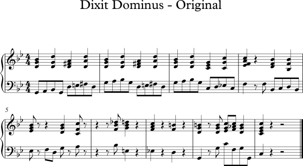 dixit dominus original