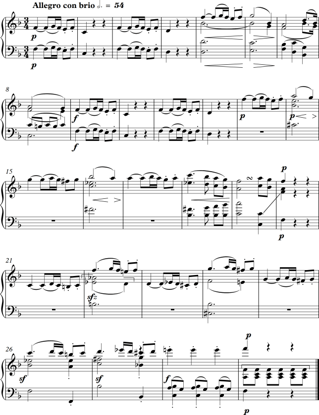 Piano Arrangement Beethoven Op.18 no 1